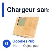 Chargeur sans fil personnalisable 10W avec station météo | Kaheleavec logo - Miniature 5