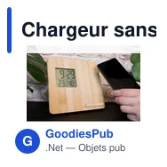 Chargeur sans fil personnalisable 10W avec station météo | Kaheleavec logo - Miniature 9