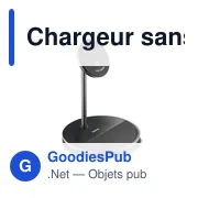 Chargeur sans fil magnétique 2 en 1 15W Hama - Miniature 1