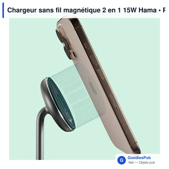 Chargeur sans fil magnétique 2 en 1 15W Hama - Image 11