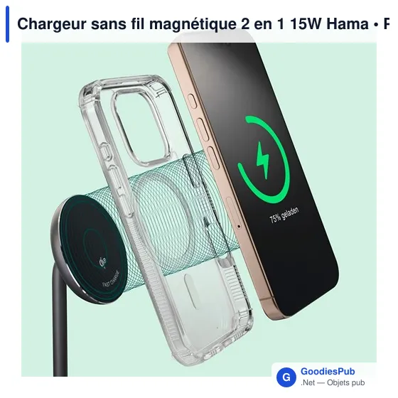 Chargeur sans fil magnétique 2 en 1 15W Hama - Image 12