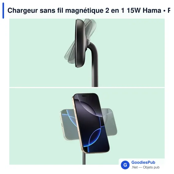 Chargeur sans fil magnétique 2 en 1 15W Hama - Image 13