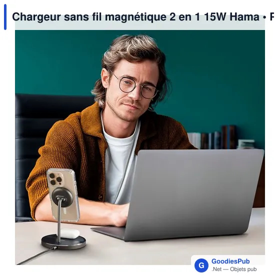 Chargeur sans fil magnétique 2 en 1 15W Hama - Image 15