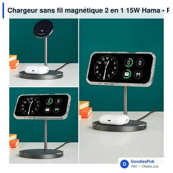 Chargeur sans fil magnétique 2 en 1 15W Hama - Image 16
