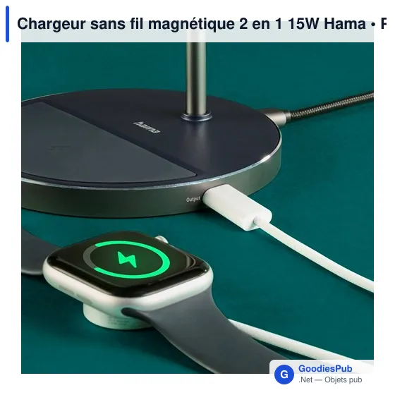 Chargeur sans fil magnétique 2 en 1 15W Hama - Image 17