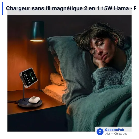 Chargeur sans fil magnétique 2 en 1 15W Hama - Image 18