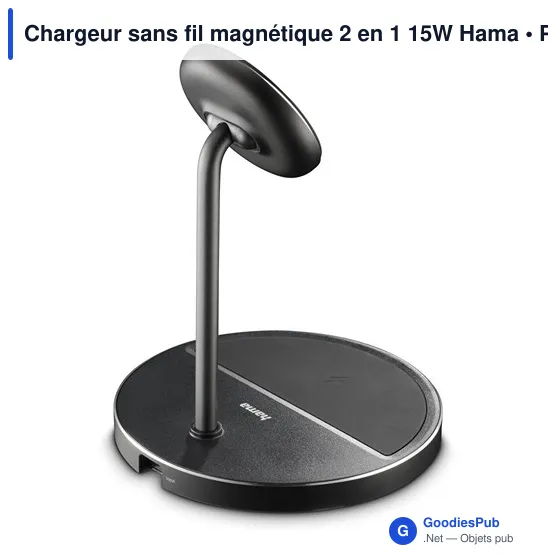 Chargeur sans fil magnétique 2 en 1 15W Hama - Image 3