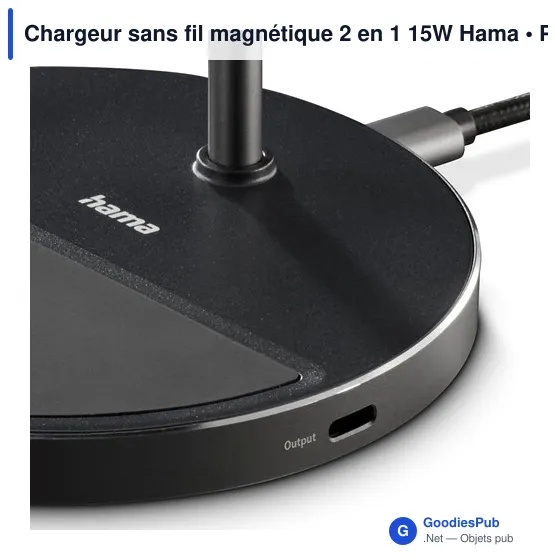 Chargeur sans fil magnétique 2 en 1 15W Hama - Image 6