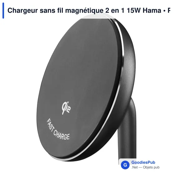 Chargeur sans fil magnétique 2 en 1 15W Hama - Image 8