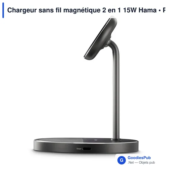 Chargeur sans fil magnétique 2 en 1 15W Hama - Image 9