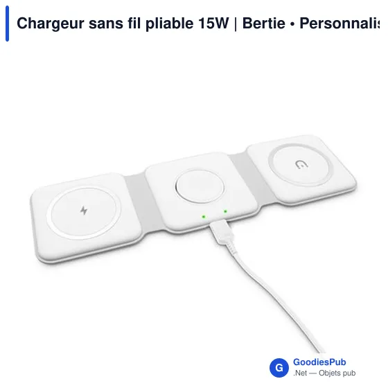 Chargeur sans fil pliable 15W | Bertie - Image 3