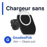 Chargeur sans fil pour voiture personnalisable 15 W avec logo - R-ABS - Miniature 2