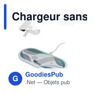 Chargeur sans fil 3 en 1 personnalisable 15 W avec logo - Téléphone, montre et écouteurs - Miniature 1