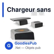 Chargeur sans fil personnalisable Xoopar avec horloge et logo - Reddi Charge PD - Miniature 1
