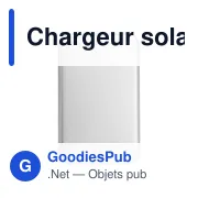 Chargeur solaire personnalisable en aluminium avec logo - Tycho - Miniature 2