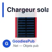 Chargeur solaire personnalisable en aluminium avec logo - Tycho - Miniature 3