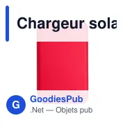 Chargeur solaire personnalisable en aluminium avec logo - Tycho - Miniature 4