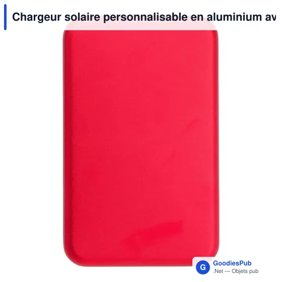 Chargeur solaire personnalisable en aluminium avec logo - Tycho - Image 4