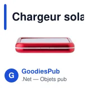 Chargeur solaire personnalisable en aluminium avec logo - Tycho - Miniature 7
