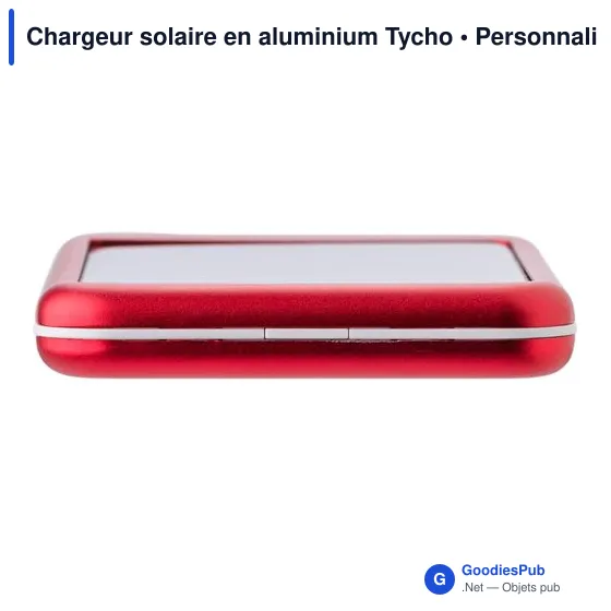 Chargeur solaire personnalisable en aluminium avec logo - Tycho - Image 7