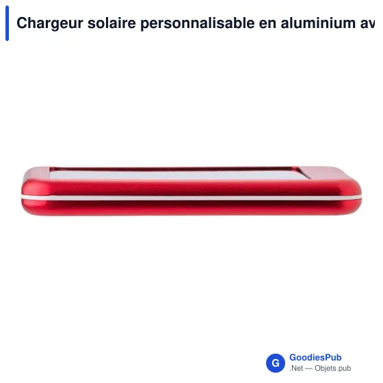 Chargeur solaire personnalisable en aluminium avec logo - Tycho - Image 9