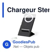 Chargeur sans fil personnalisable Sterling avec logo entreprise - Miniature 1
