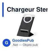 Chargeur sans fil personnalisable Sterling avec logo entreprise - Miniature 3