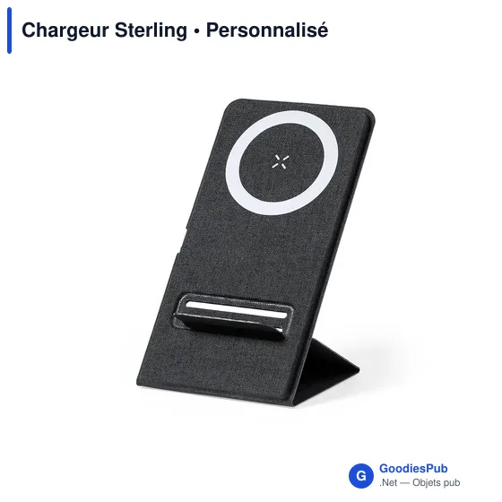 Chargeur sans fil personnalisable Sterling avec logo entreprise - Image 3