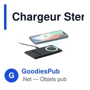 Chargeur sans fil personnalisable Sterling avec logo entreprise - Miniature 4