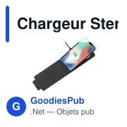 Chargeur sans fil personnalisable Sterling avec logo entreprise - Miniature 5