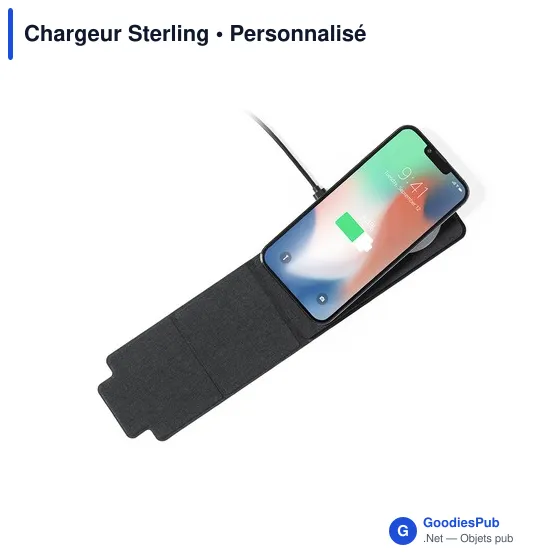 Chargeur sans fil personnalisable Sterling avec logo entreprise - Image 5