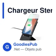 Chargeur sans fil personnalisable Sterling avec logo entreprise - Miniature 6