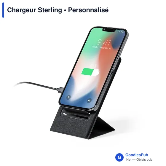 Chargeur sans fil personnalisable Sterling avec logo entreprise - Image 6