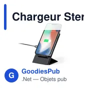 Chargeur sans fil personnalisable Sterling avec logo entreprise - Miniature 7