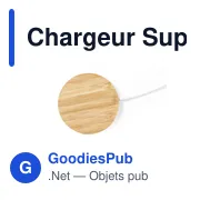Chargeur sans fil personnalisable avec support mobile - Noopyavec logo - Miniature 2