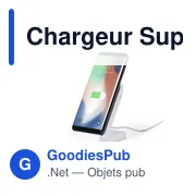 Chargeur sans fil personnalisable avec support mobile - Noopyavec logo - Miniature 5
