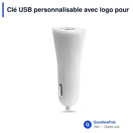 Clé USB personnalisable avec logo pour chargeur allume-cigare