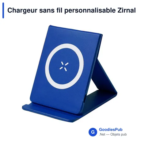 Chargeur sans fil personnalisable Zirnal avec logo - 15W