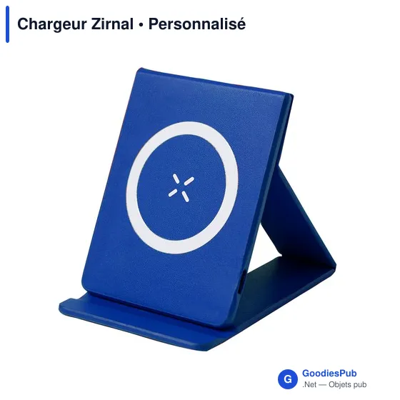 Chargeur sans fil personnalisable Zirnal avec logo - 15W - Image 1