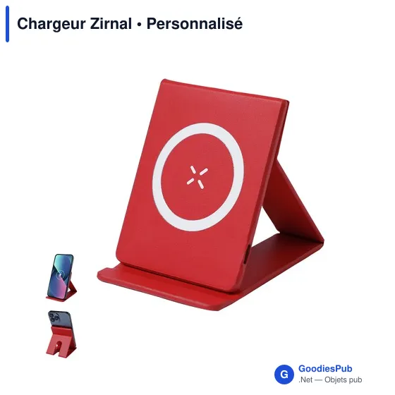 Chargeur sans fil personnalisable Zirnal avec logo - 15W - Image 2