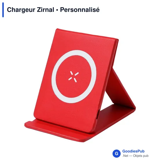 Chargeur sans fil personnalisable Zirnal avec logo - 15W - Image 3