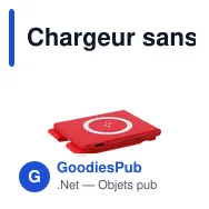 Chargeur sans fil personnalisable Zirnal avec logo - 15W - Miniature 4
