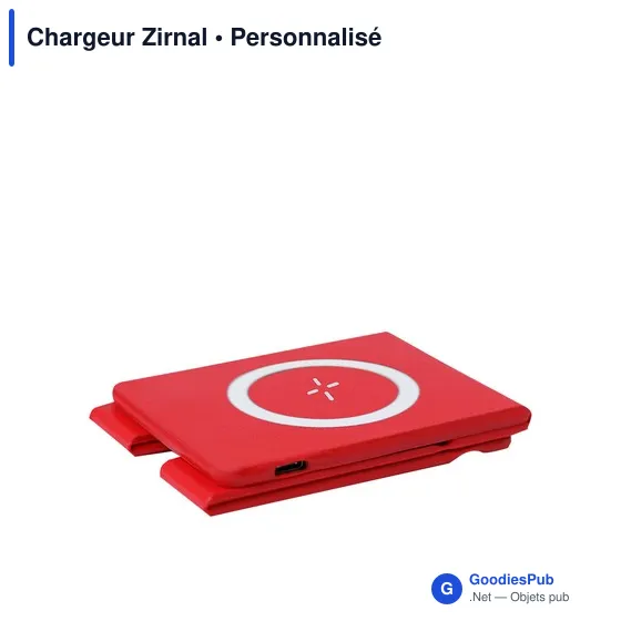 Chargeur sans fil personnalisable Zirnal avec logo - 15W - Image 4