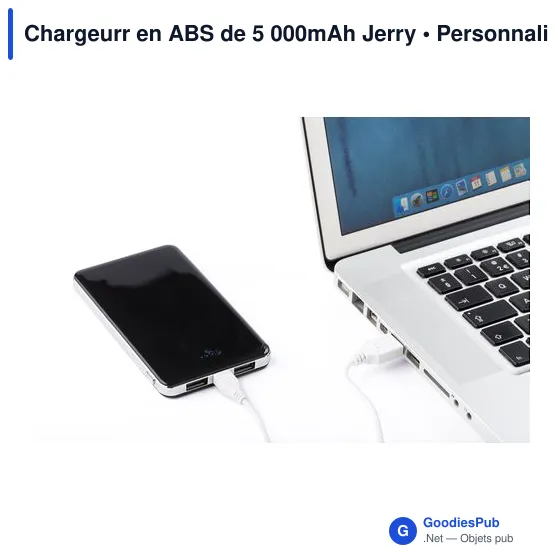 Chargeur personnalisable en ABS 5 000mAh avec logo - Jerry - Image 11