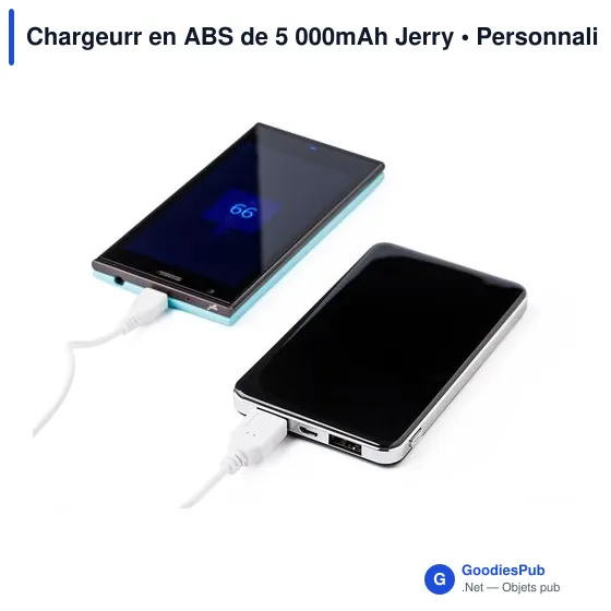Chargeur personnalisable en ABS 5 000mAh avec logo - Jerry - Image 12