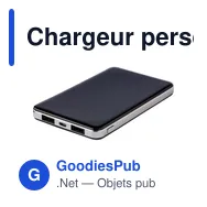 Chargeur personnalisable en ABS 5 000mAh avec logo - Jerry - Miniature 9