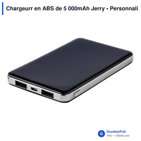 Chargeur personnalisable en ABS 5 000mAh avec logo - Jerry - Image 9