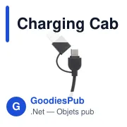 Câble de charge personnalisable en ABS recyclé avec logo - Miniature 2