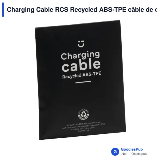 Câble de charge personnalisable en ABS recyclé avec logo - Image 11