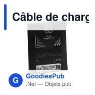 Câble de charge personnalisable en ABS recyclé avec logo - Miniature 12